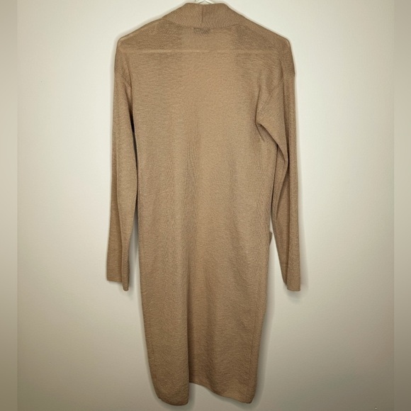 Babaton (Aritzia) Long Open Front Cardigan in Gold Camel - Picture 4 of 5
